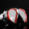 ATOMIC AQUATICS SubFrame Scuba Diving Mask with UltraClear Lenses | Durable Indestructible Two-Window Swimming Mask for Snorkeling, Regular Fit, Black/Red view 3