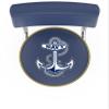L7C4 US Naval Academy (Navy) 30" Double-Ring Swivel Bar Stool with Chrome Finish view 2