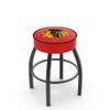 HBS L8B1 Chicago Blackhawks 25" Swivel Counter Stool with Black Wrinkle Finish view 1