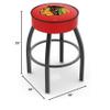 HBS L8B1 Chicago Blackhawks 25" Swivel Counter Stool with Black Wrinkle Finish view 2
