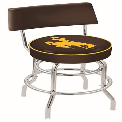 L7C4 Wyoming 25" Double-Ring Swivel Counter Stool with Chrome Finish
