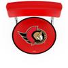 HBS L7C4 Ottawa Senators 30" Double-Ring Swivel Bar Stool with Chrome Finish view 3