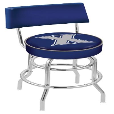 L7C4 Xavier 25" Double-Ring Swivel Counter Stool with Chrome Finish