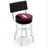 L7C4 Stanford 25" Double-Ring Swivel Counter Stool with Chrome Finish view 1