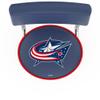 HBS L7C4 Columbus Blue Jackets 25" Double-Ring Swivel Counter Stool with Chrome Finish view 3