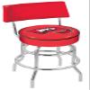 25" L7C4 - Chrome Double Ring Western Kentucky Swivel Bar Stool with a Back by Holland Bar Stool Company view 1