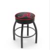 25" L8B1-4" Alabama Cushion Seat with Black Wrinkle Base Swivel Bar Stool by Holland Bar Stool Company view 1