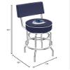 HBS L7C4 Vancouver Canucks 30" Double-Ring Swivel Bar Stool with Chrome Finish view 2