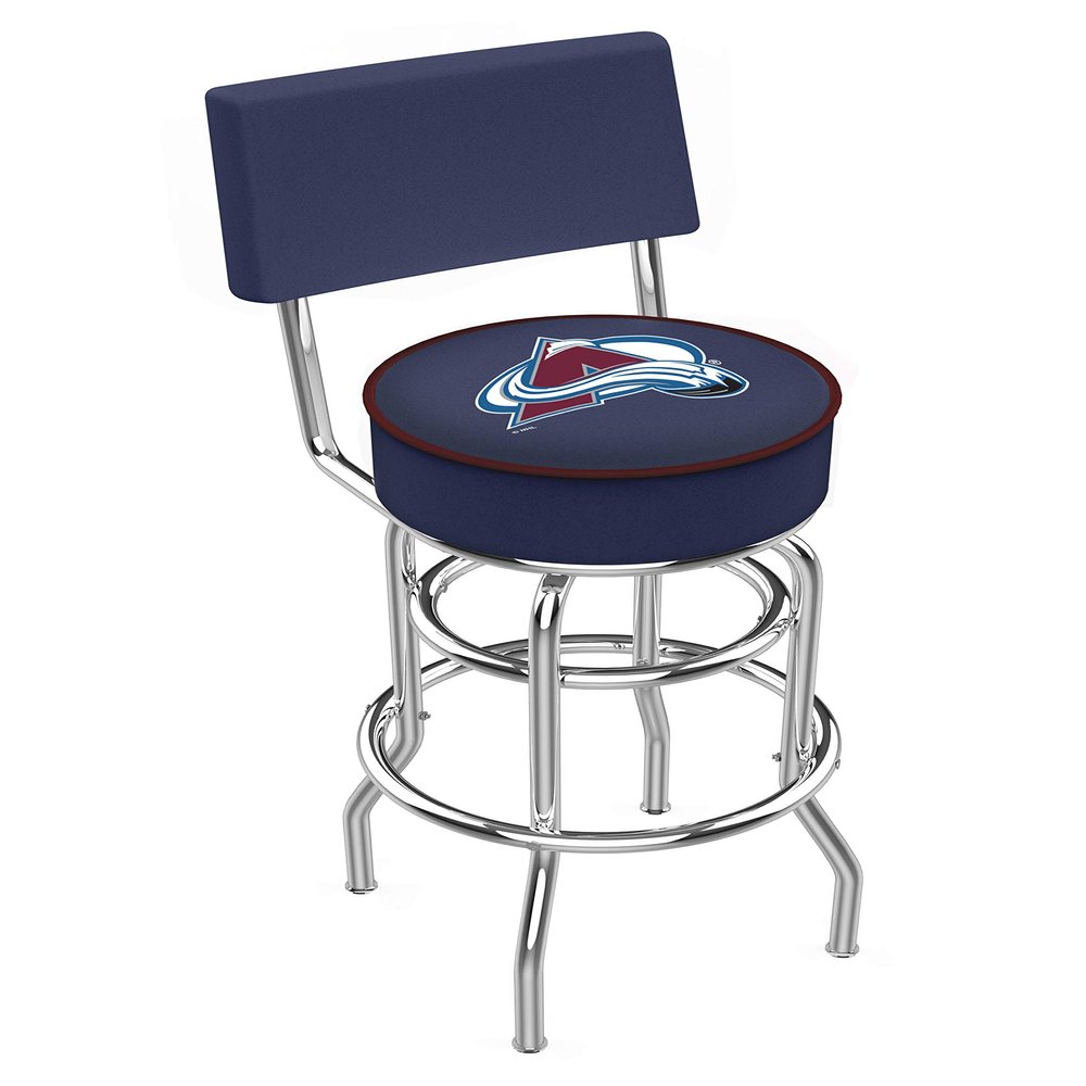 HBS L7C4 Colorado Avalanche 25" Double-Ring Swivel Counter Stool with Chrome Finish