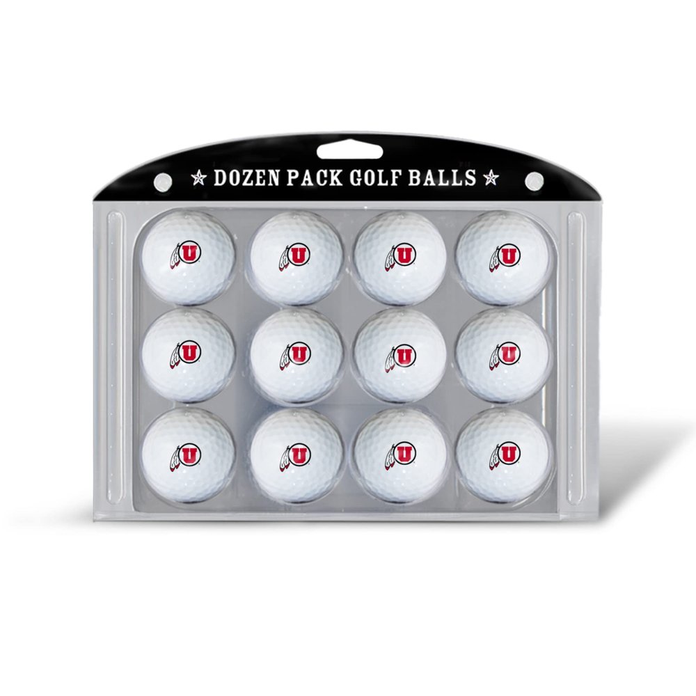 Team Golf NCAA Utah Utes Golf Balls, 12 Pack Dozen Regulation Size Golf Balls, 12 Pack, Full Color Durable Team Imprint