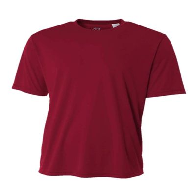 A4 Men's Cooling Performance Crew Short Sleeve T-Shirt, Cardinal, Small