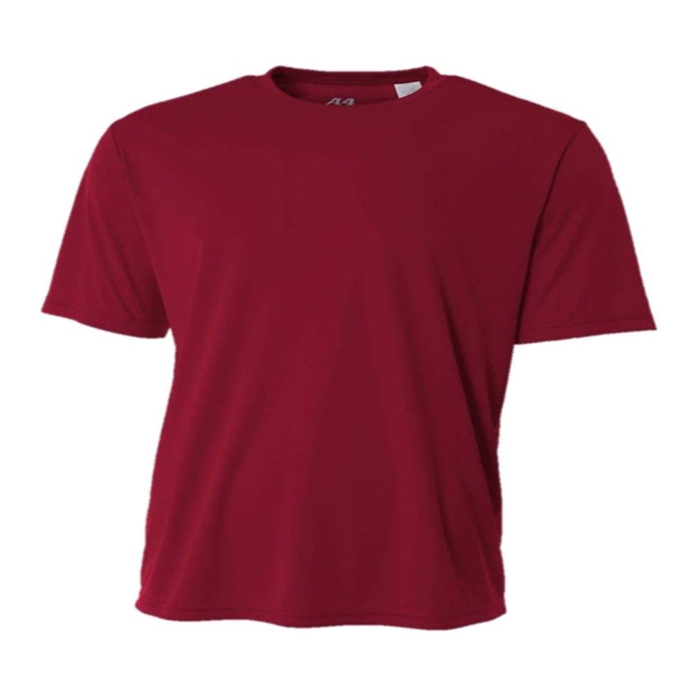 A4 Men's Cooling Performance Crew Short Sleeve T-Shirt, Cardinal, Small