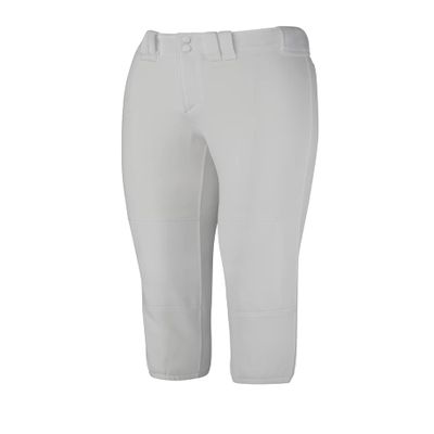 Mizuno Womens Select Belted Low Rise Fastpitch Pant, Grey, X-Small US
