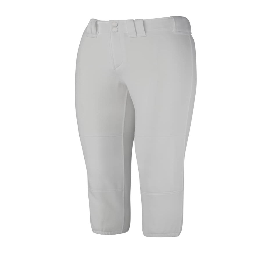 Mizuno Womens Select Belted Low Rise Fastpitch Pant, Grey, X-Small US