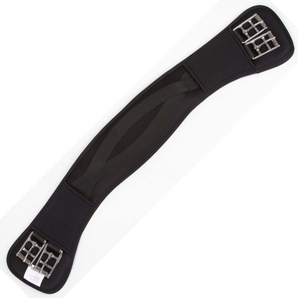 Kerbl Unisex's 32443 Curved Saddlegirth-Black, 110 cm