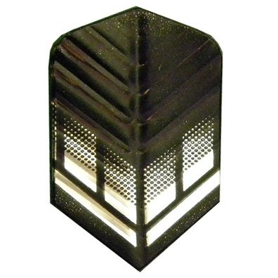 5 Sets #33765 AmeriThon Black/Silver Chevron Slim Dart Flights