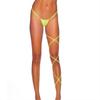 BodyZone Women's Spaghetti Leg Wrap 60in Underwear, Neon Yellow, One Size view 1