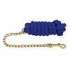 Basic Cotton Lead Rope w/Stud Chain Blue view 1