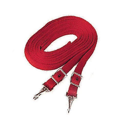 Triple E Nylon Trail Split Reins Red