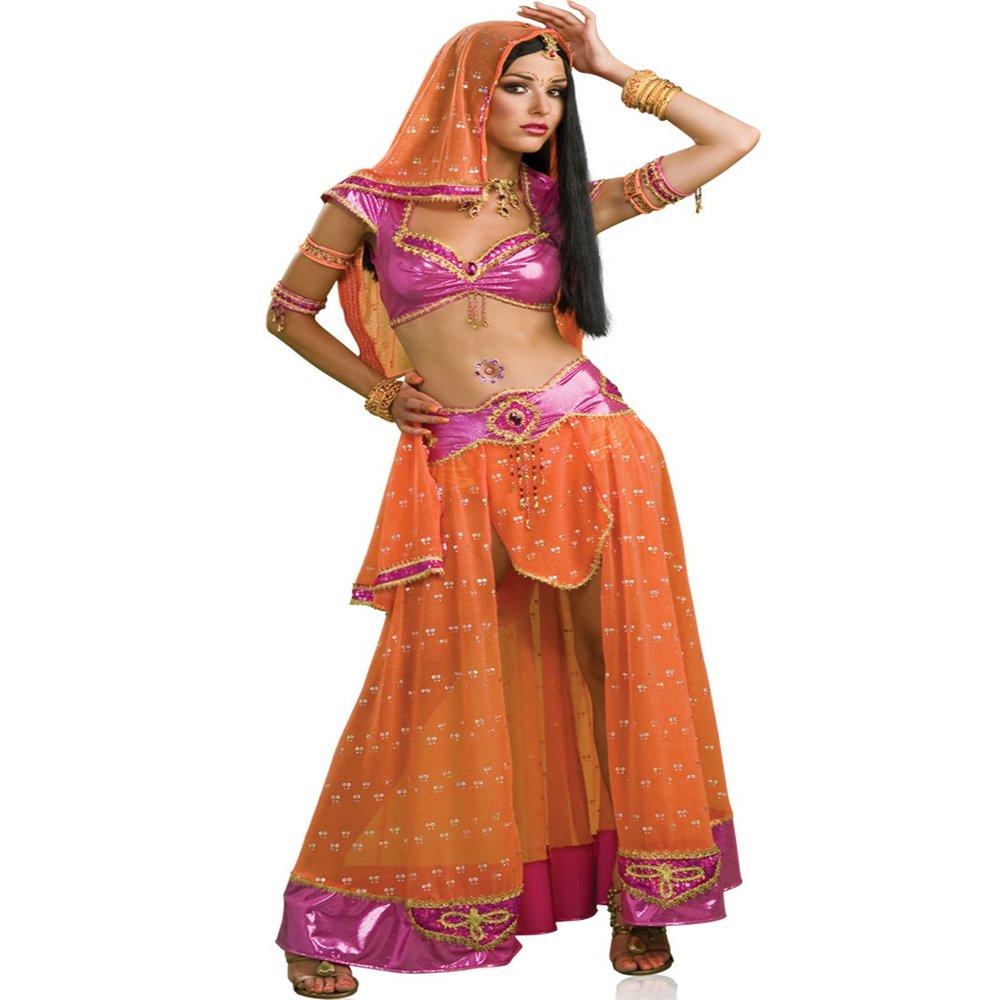 Rubie's Women's Secret Wishes Bollywood Dancer Costume, Pink/Orange, Large