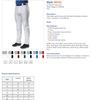A4 Mens Pro-Style Open Bottom Baseball Pant, Small, Grey/Royal view 2