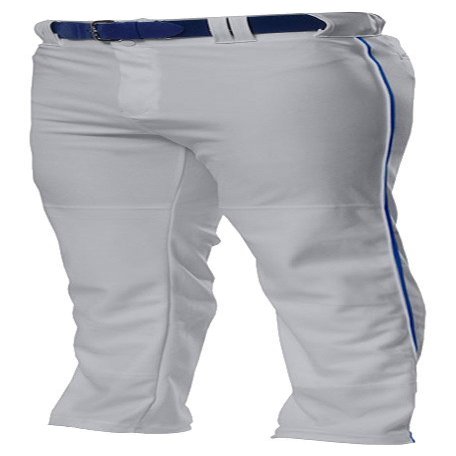 A4 Mens Pro-Style Open Bottom Baseball Pant, 2XL, Grey/Royal