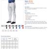 A4 Mens Pro-Style Open Bottom Baseball Pant, 2XL, Grey/Royal view 2
