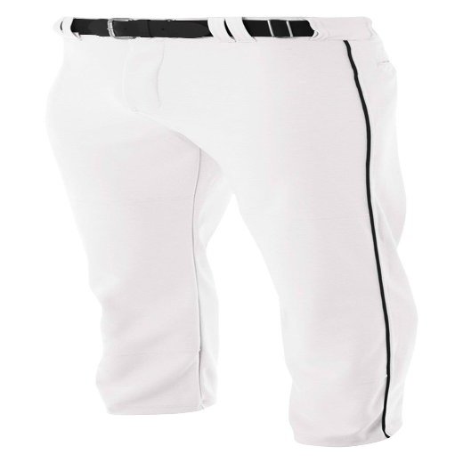 A4 Mens Pro-Style Open Bottom Baseball Pant, 2XL, White/Black