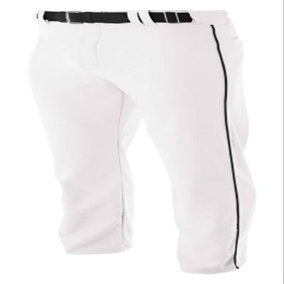 A4 Mens Pro-Style Open Bottom Baseball Pant, Medium, White/Black