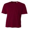 A4 Youth Cooling Performance Crew Short Sleeve T-Shirt, Maroon, Medium view 1