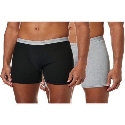 Hanes Men's Cool Dri Tagless Boxer Briefs with Comfort Flex Waistband, Multipack, 2 Pack - Black/Gray Assorted, X-Large