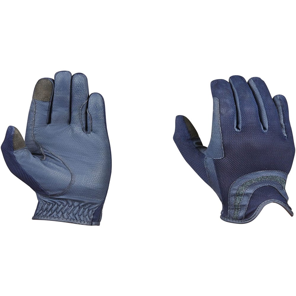 Dublin Pullon Glitter Riding Gloves XL Navy