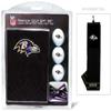 Team Golf NFL Baltimore Ravens Gift Set: Embroidered Golf Towel, 3 Golf Balls, and 14 Golf Tees 2-3/4" Regulation, Tri-Fold Towel 16" x 22" & 100% Cotton view 2