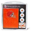 Team Golf NFL Cleveland Browns Gift Set: Embroidered Golf Towel, 3 Golf Balls, and 14 Golf Tees 2-3/4" Regulation, Tri-Fold Towel 16" x 22" & 100% Cotton view 1