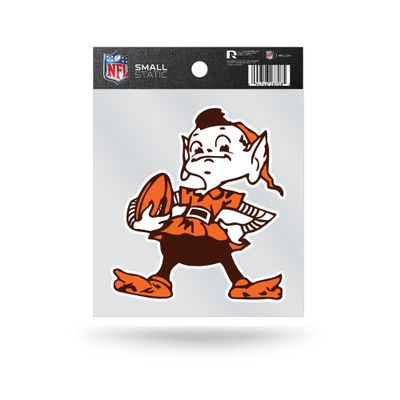 Rico Industries NFL Cleveland Browns - Brownie Elf Small Static Cling Decal