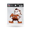 Rico Industries NFL Cleveland Browns - Brownie Elf Small Static Cling Decal view 1