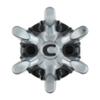 Champ Zarma Tour SLIM-Lok Golf Spikes Set of 18 Cleats, Black/Silver view 2
