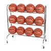 CHAMPRO 12 Ball Rack with Casters for Basketball, Volleyball, and More, Upright view 1