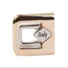 1 1/8 Inch (28 mm) Gold & Silver Two Tones Clamp Belt Buckle view 1