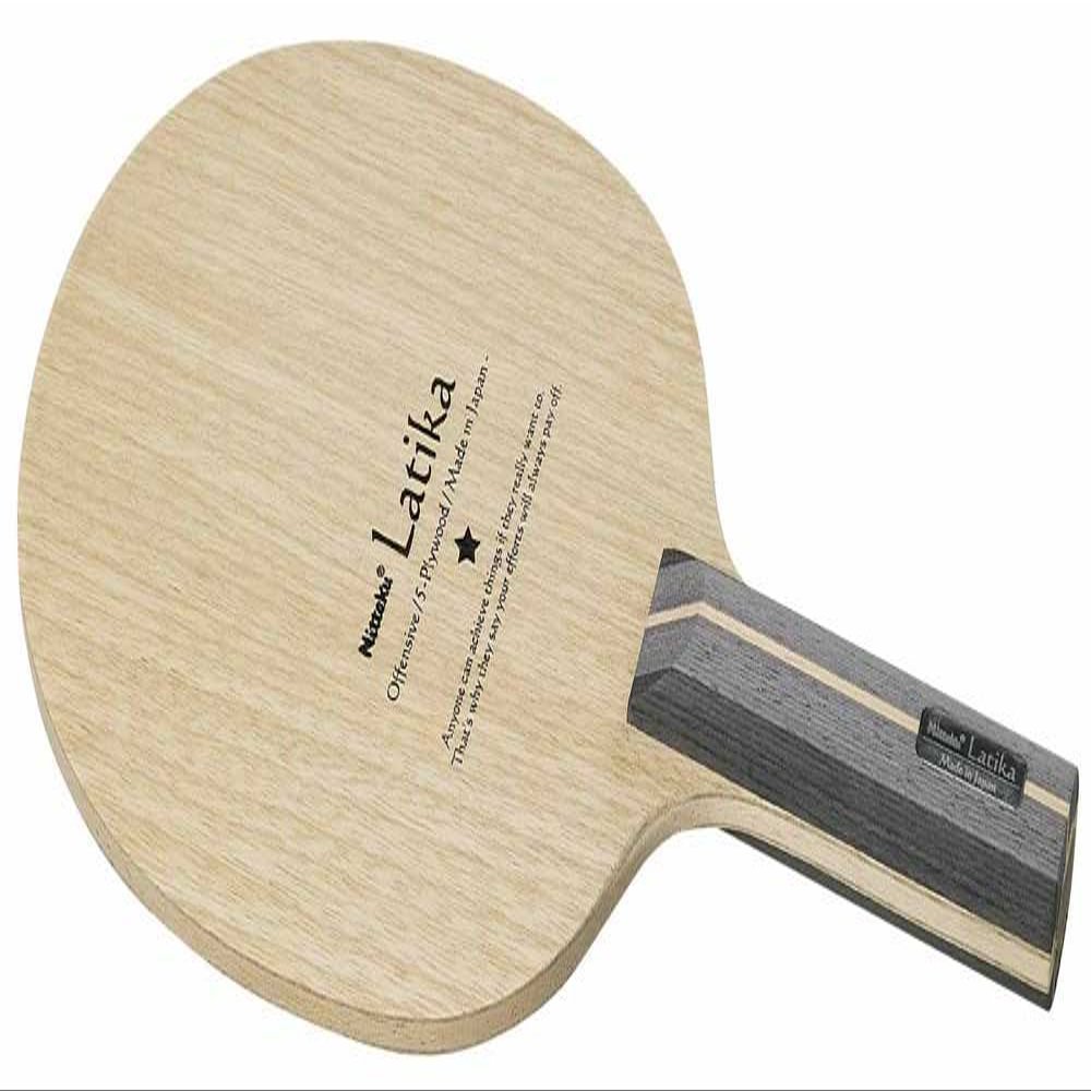 Nittaku NE-6856 Table Tennis Racket, Latika Shake Hand, for Attack, 5 Piece Plywood, Straight