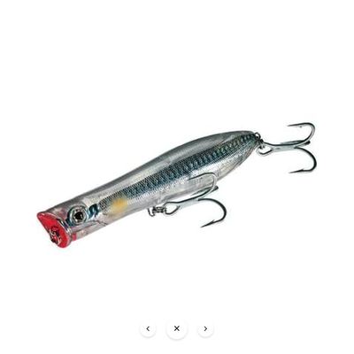 Tsunami 5" Talkin Popper Floating Lure - Black Back/Silver