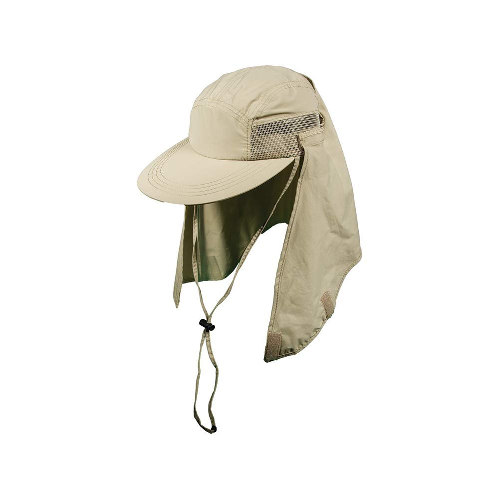Dorfman Hat Co. Men's Supplex Cap with Mesh (Khaki, One Size)