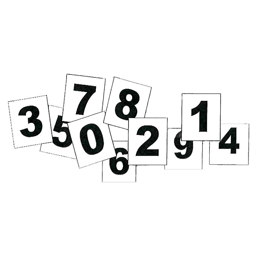 Intrepid International Team Penning Numbers 0-9 (6 of Each) - Create a Professional Look for Your Penning Team with Durable and Easy-to-Read Vinyl Numbers