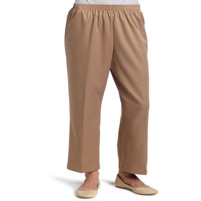 Alfred Dunner Women's Proportioned Short Pant,Mocha,14