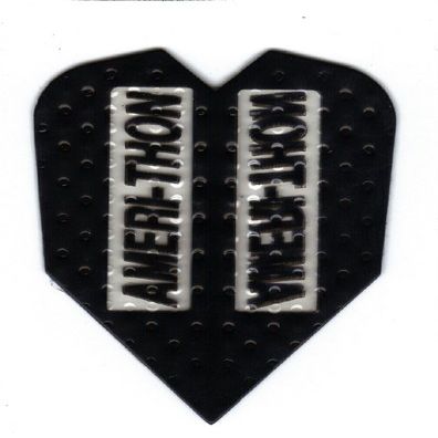 25 Sets #3023 AmeriThon Black/Clear Embossed Dart Flights