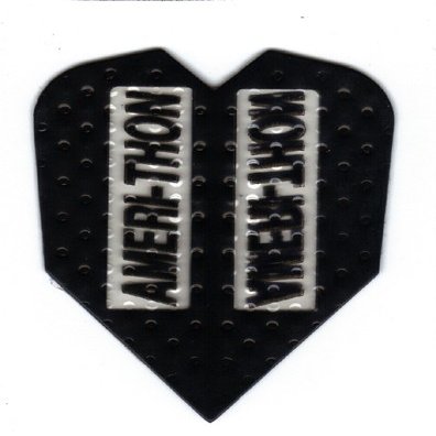 25 Sets #3023 AmeriThon Black/Clear Embossed Dart Flights