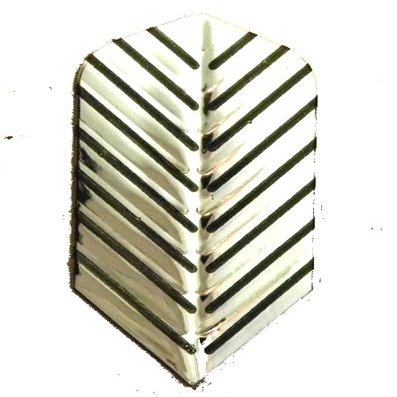 25 Sets #3273 AmeriThon Silver/Black Feathery Embossed Dart Flights