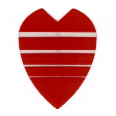 25 Sets #3151 AmeriThon Red/Clear Bands Dart Flights