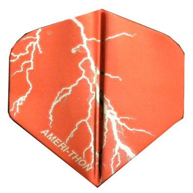 25 Sets #3474 AmeriThon Red/Silver Lightning Bolts Dart Flights