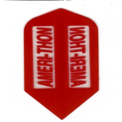 25 Sets #3011 AmeriThon Red/Clear Dart Flights
